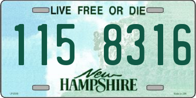 NH license plate 1158316