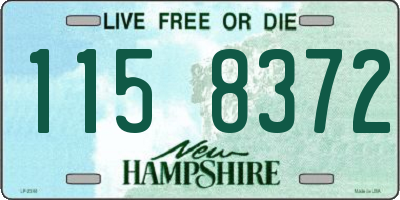NH license plate 1158372