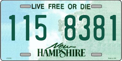 NH license plate 1158381