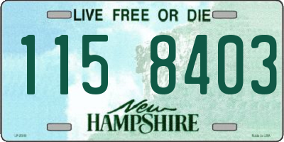 NH license plate 1158403