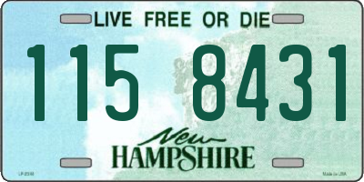 NH license plate 1158431