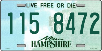 NH license plate 1158472