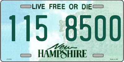 NH license plate 1158500