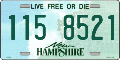 NH license plate 1158521