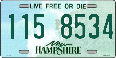 NH license plate 1158534