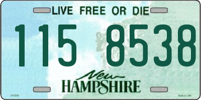 NH license plate 1158538
