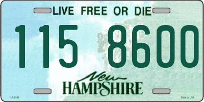 NH license plate 1158600
