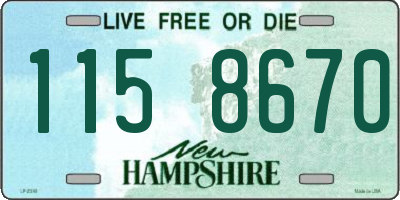 NH license plate 1158670