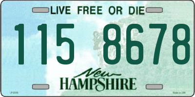 NH license plate 1158678