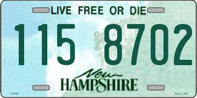 NH license plate 1158702