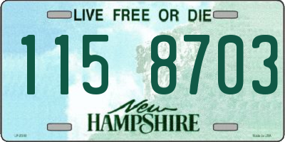 NH license plate 1158703