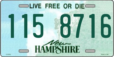 NH license plate 1158716