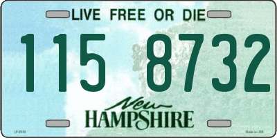 NH license plate 1158732