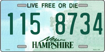NH license plate 1158734