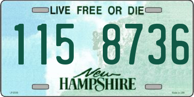 NH license plate 1158736