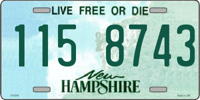 NH license plate 1158743