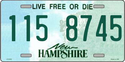 NH license plate 1158745
