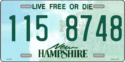 NH license plate 1158748