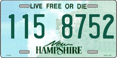 NH license plate 1158752