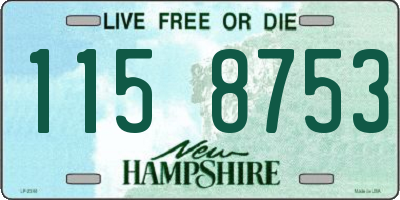 NH license plate 1158753