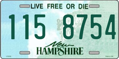 NH license plate 1158754