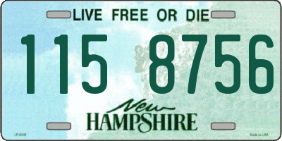NH license plate 1158756