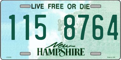 NH license plate 1158764