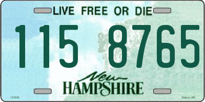NH license plate 1158765
