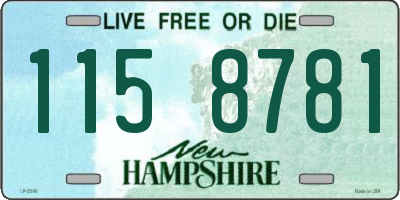 NH license plate 1158781
