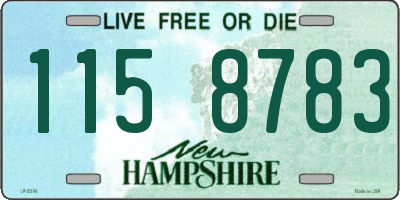 NH license plate 1158783