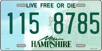 NH license plate 1158785