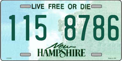 NH license plate 1158786