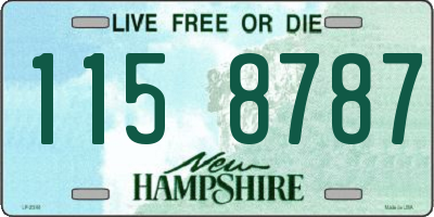 NH license plate 1158787