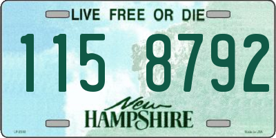 NH license plate 1158792