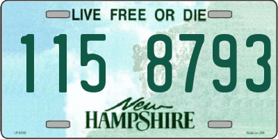 NH license plate 1158793