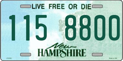 NH license plate 1158800
