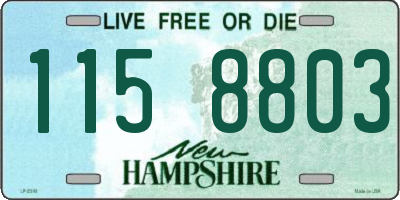 NH license plate 1158803
