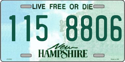 NH license plate 1158806