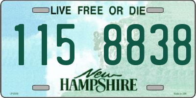 NH license plate 1158838