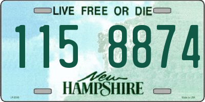 NH license plate 1158874