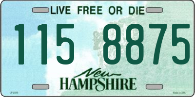 NH license plate 1158875