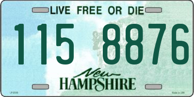 NH license plate 1158876