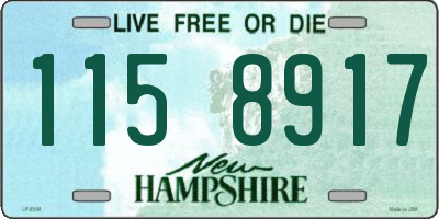 NH license plate 1158917