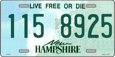 NH license plate 1158925