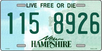 NH license plate 1158926