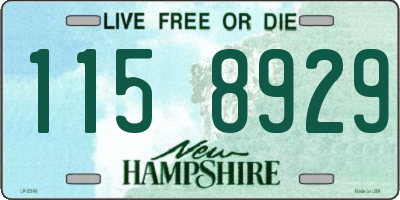 NH license plate 1158929
