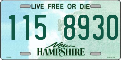 NH license plate 1158930