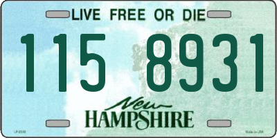 NH license plate 1158931