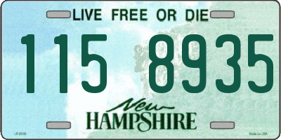 NH license plate 1158935