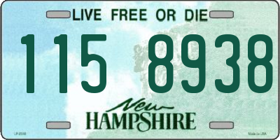 NH license plate 1158938